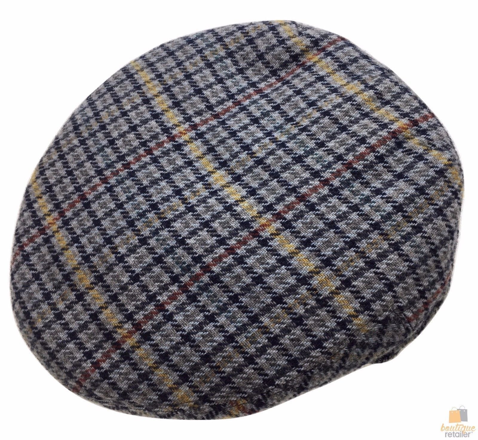 STRATFORD English Tweed Country Flat Cap Mens Driving Hat Wool Classic 2248