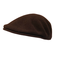 KANGOL 504 Wool Ivy Cap Mens Warm Winter Flat Classic Hat - Tobacco Brown