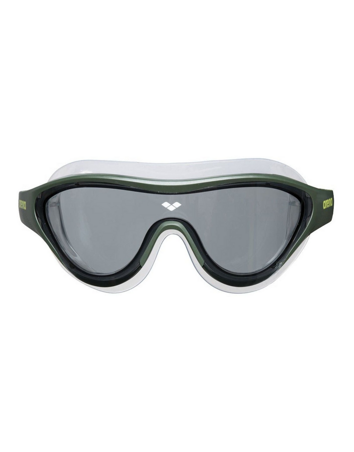 Arena The One Mask Swimming Goggles in Smoke/Green/Black