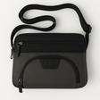 FIB Byron East West Sling Shoulder Bag Travel Adjustable Strap - Black