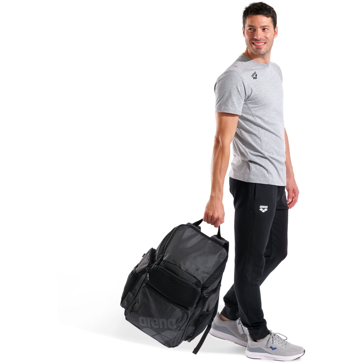 Arena One Go Backpack 45L Sports Swimming Bag Aquabreathe Water-Repellent in Black