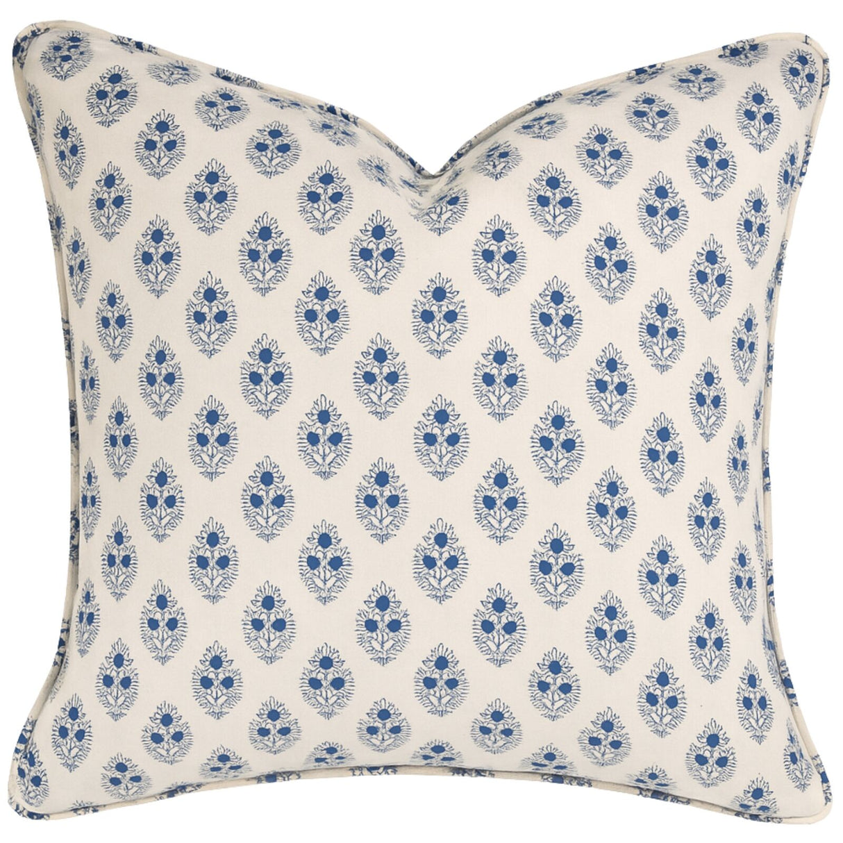 Kolka Navy Boota Soft Cotton Voile Decorative Cushion High Quality - Ruby