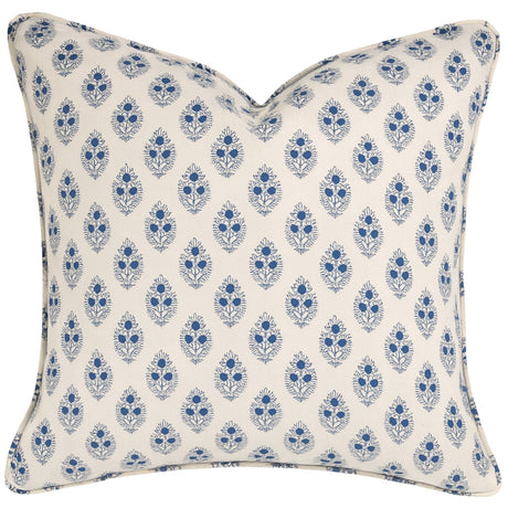 Kolka Navy Boota Soft Cotton Voile Decorative Cushion High Quality - Ruby