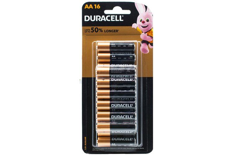 16x Duracell AA Batteries Alkaline 1.5V Battery
