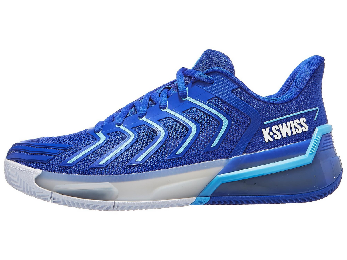 K-Swiss Mens Ultra Shot 4 Clay Herringbone Tennis Shoes - Dazzling Blue/White