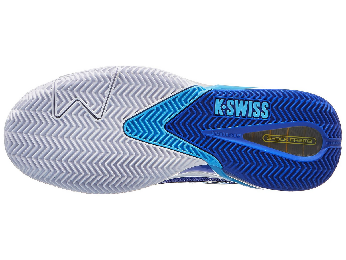 K-Swiss Mens Ultra Shot 4 Clay Herringbone Tennis Shoes - Dazzling Blue/White