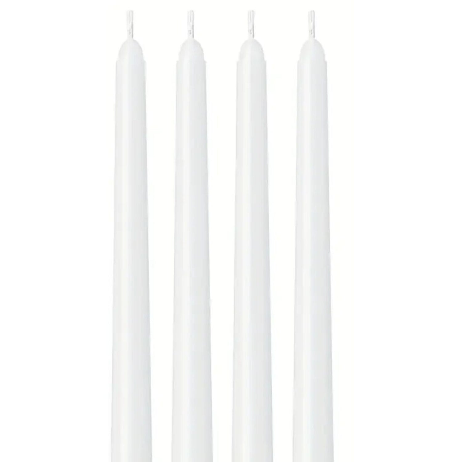 6x Tapered Dinner Candles 20cm Tall Wedding Candle White - Unscented
