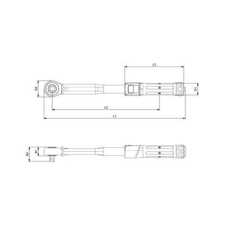 Wurth 1/2 Inch Torque Wrench 60-300Nm Ratchet Drive Tool for Precise Bolt Tightening