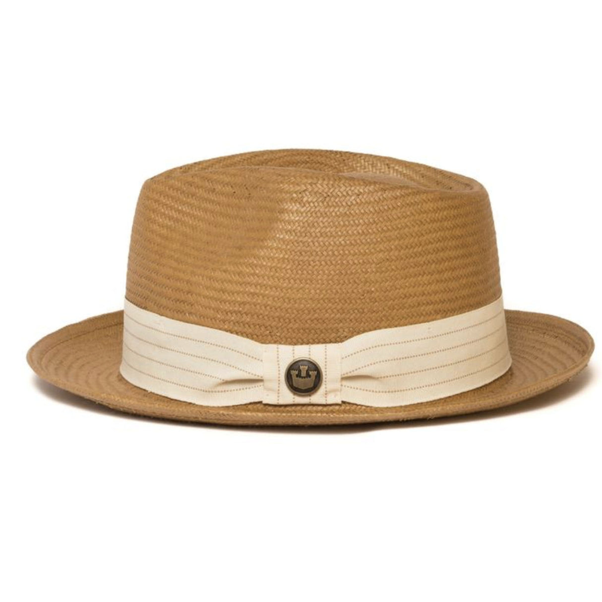 Goorin Brothers Mens Snare Straw Fedora Trilby Hat Panama Summer Beach - Natural