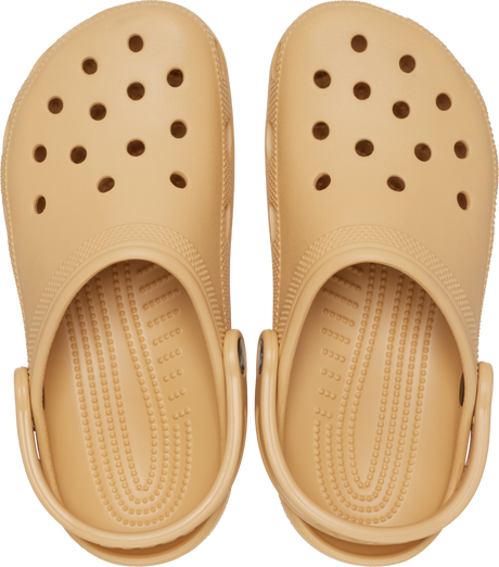 Crocs Classic Clogs Roomy Fit Sandal Clog Sandals Slides Waterproof in Wheat