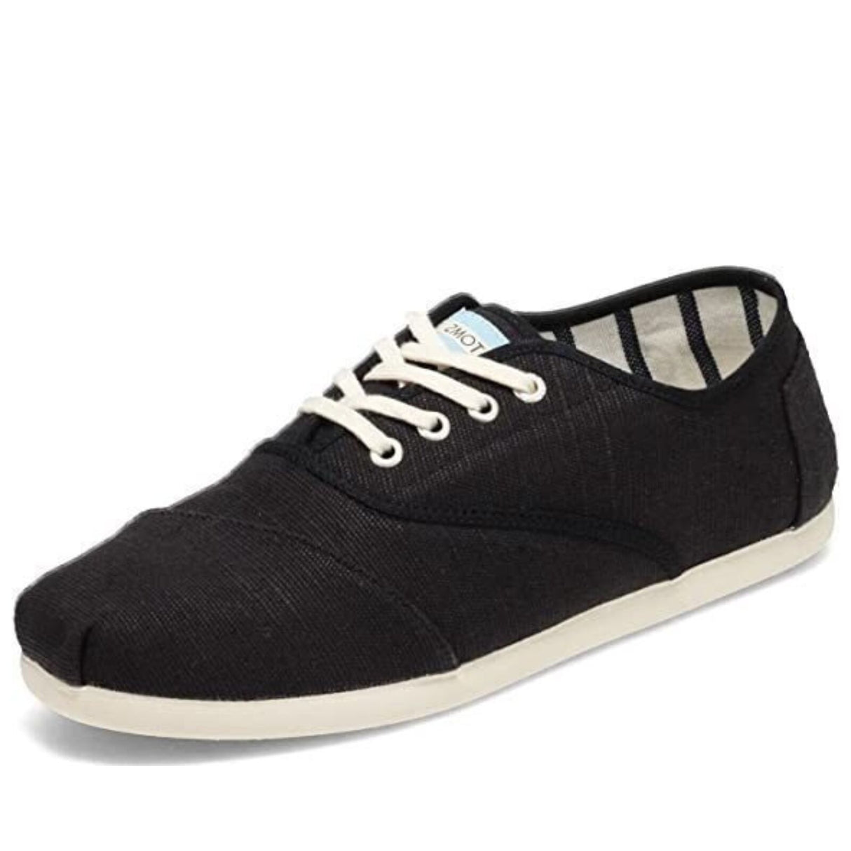 TOMS Heritage Mens Canvas Casual Shoes Sneakers Lace Up Low Cut - Black