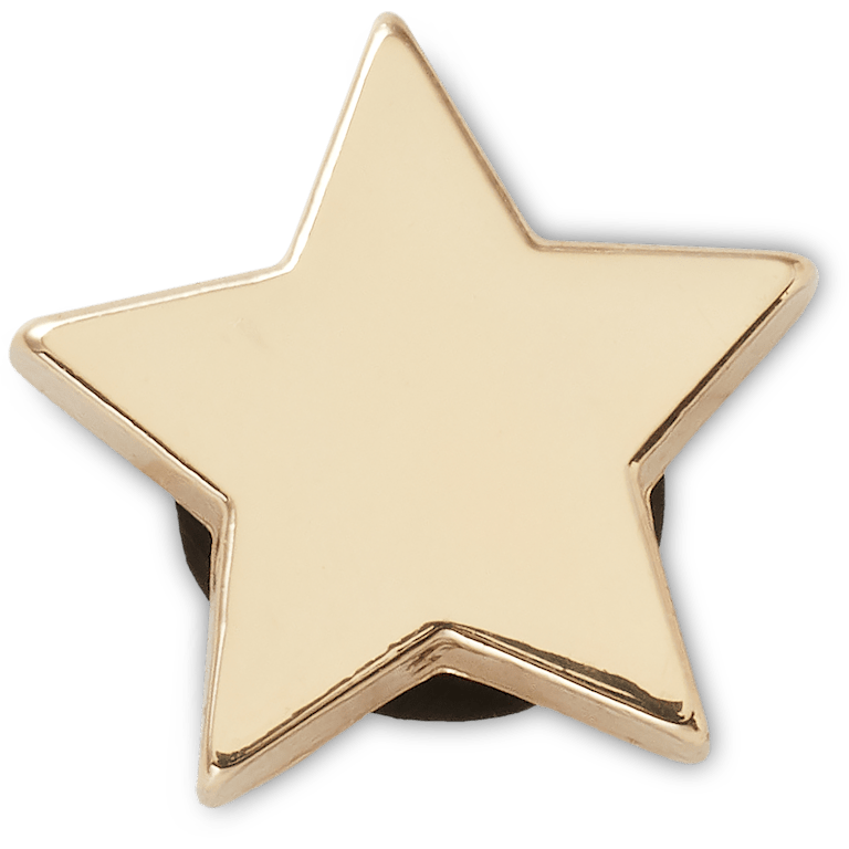 1x Crocs Tiny Gold Simple Star Jibbitz Charm - 100% Authentic