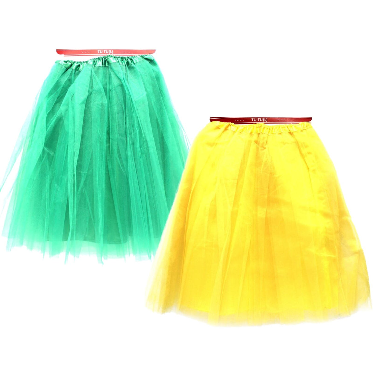 2x Yellow & Green Tulle Ballerina Tutu – Large, Perfect for Costumes, Dance, and Australia Day