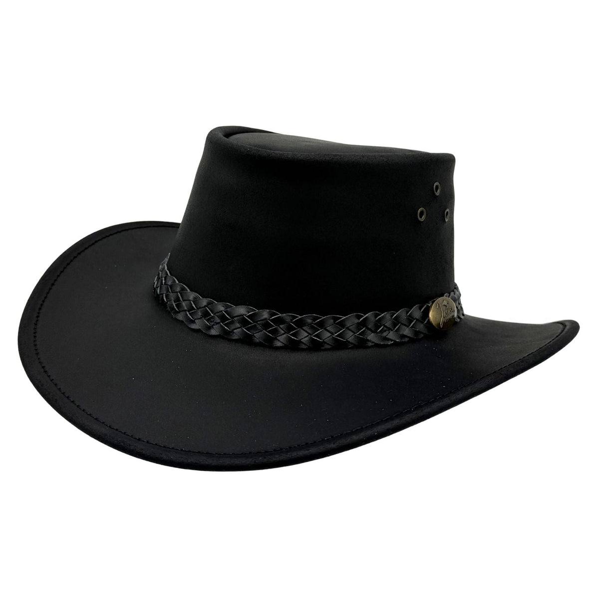 Jacaru 1006 Wallaroo Oiled Leather Hat - Water Resistant & UPF 50+ (Made in Australia)