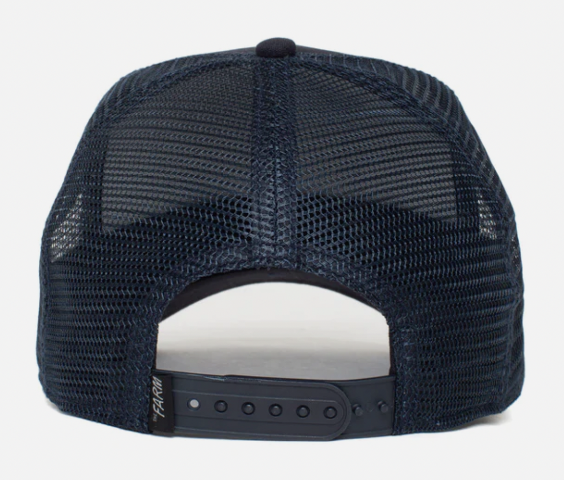 Goorin Brothers Mens Baseball Trucker Cap Hat Snapback The Lone Wolf - Navy