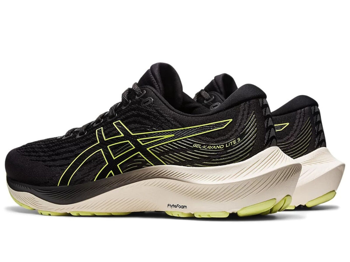 ASICS GEL-Kayano Lite 3 Running Shoes in Black/Glow Yellow – Mens Size US 8.5