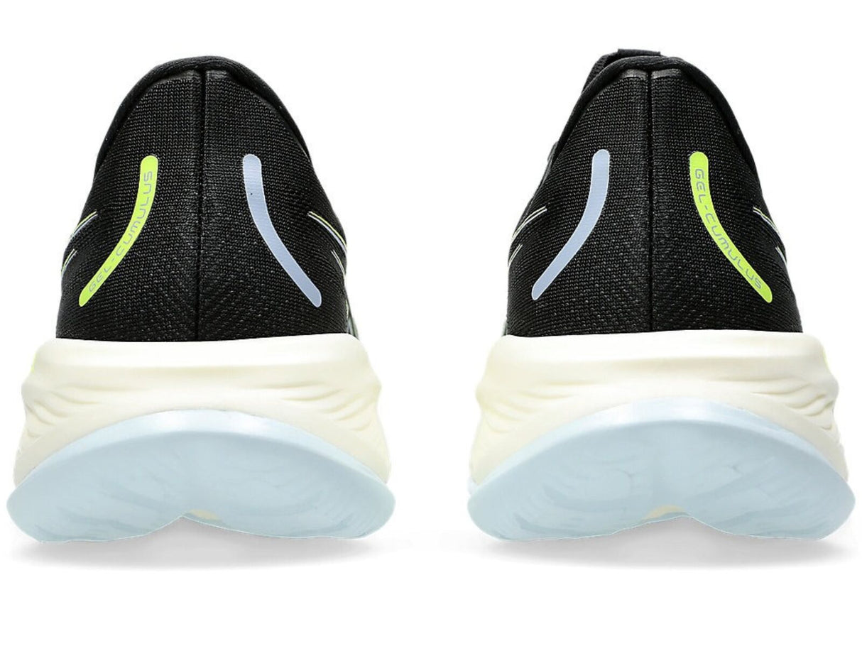 Mens ASICS GEL-Cumulus 26 Running Shoes (2E Wide) in Black/Safety Yellow – Size 8.5