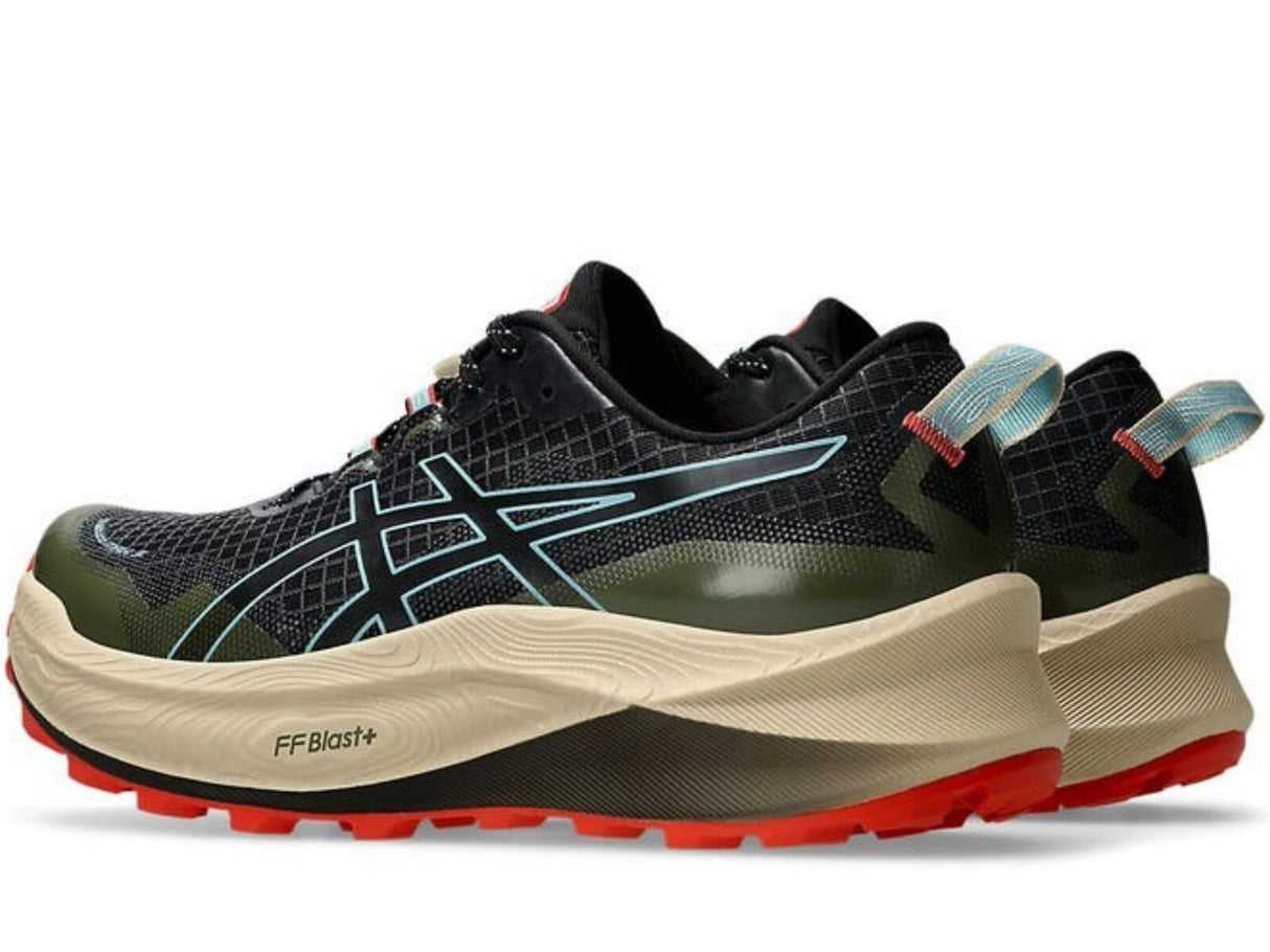 Mens ASICS Trabuco Max 3 Trail Running Shoes in Black/Smoke Blue – Size 10.5