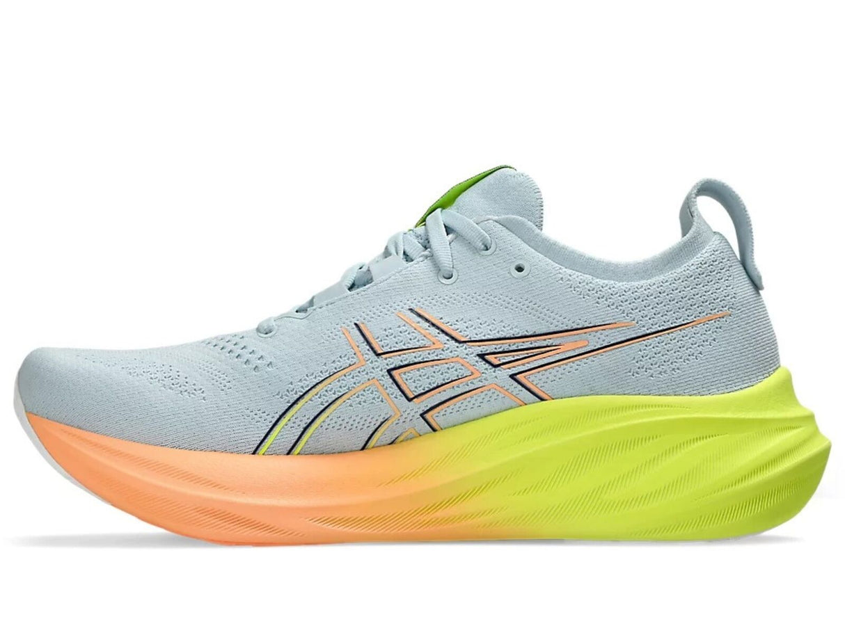 Mens ASICS GEL-Nimbus 26 PARIS Running Shoes in Cool Grey/Safety Yellow – Size 11.5