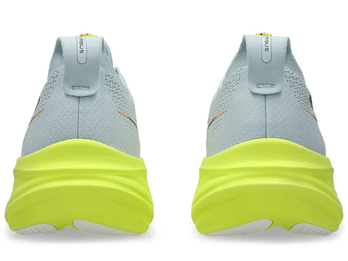 Mens ASICS GEL-Nimbus 26 PARIS Running Shoes in Cool Grey/Safety Yellow – Size 11.5