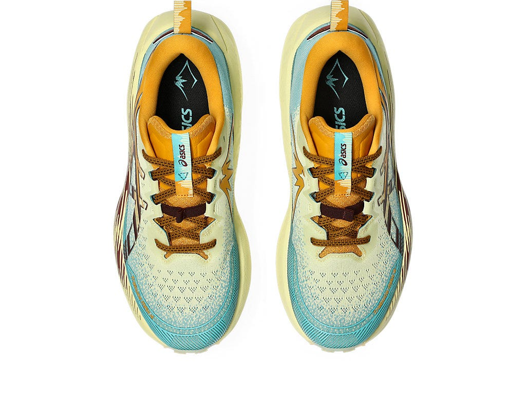 Asics Mens Trabuco Max 4 Trail Running Shoes - Wheat Yellow/Dark Red Planet (Sneakers/Runners)