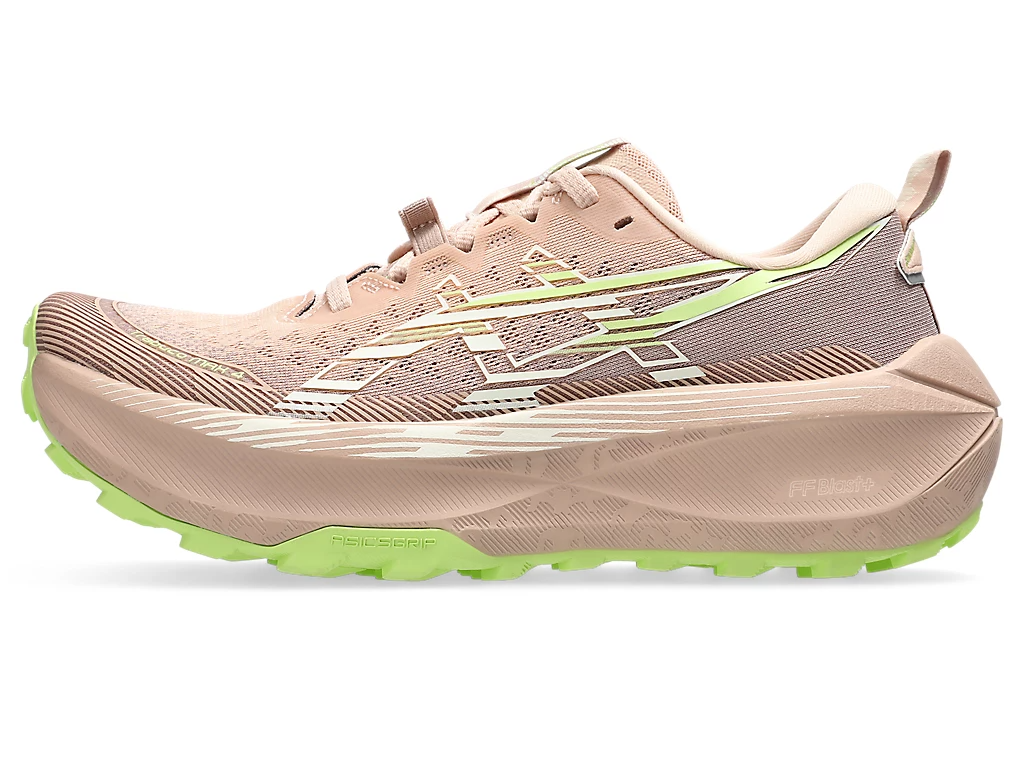 Asics Womens Trabuco Max 4 Sneakers Trail Runners Shoes in Pale Apricot/Cream