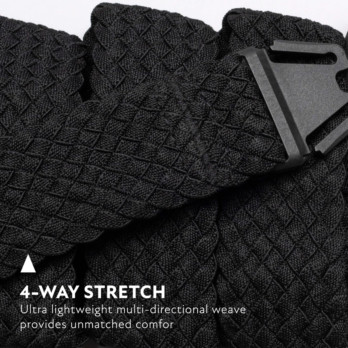 Arcade Futureweave Slim Stretch Belt in Vapor Charcoal Travel Friendly Buckle - One Size