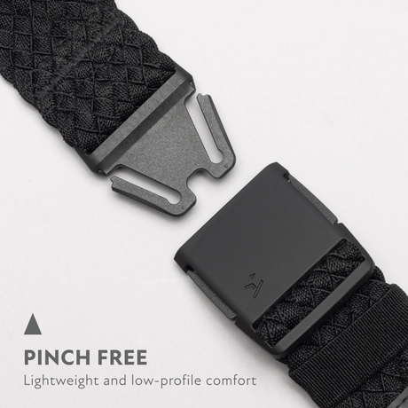 Arcade Futureweave Slim Stretch Belt in Vapor Charcoal Travel Friendly Buckle - One Size