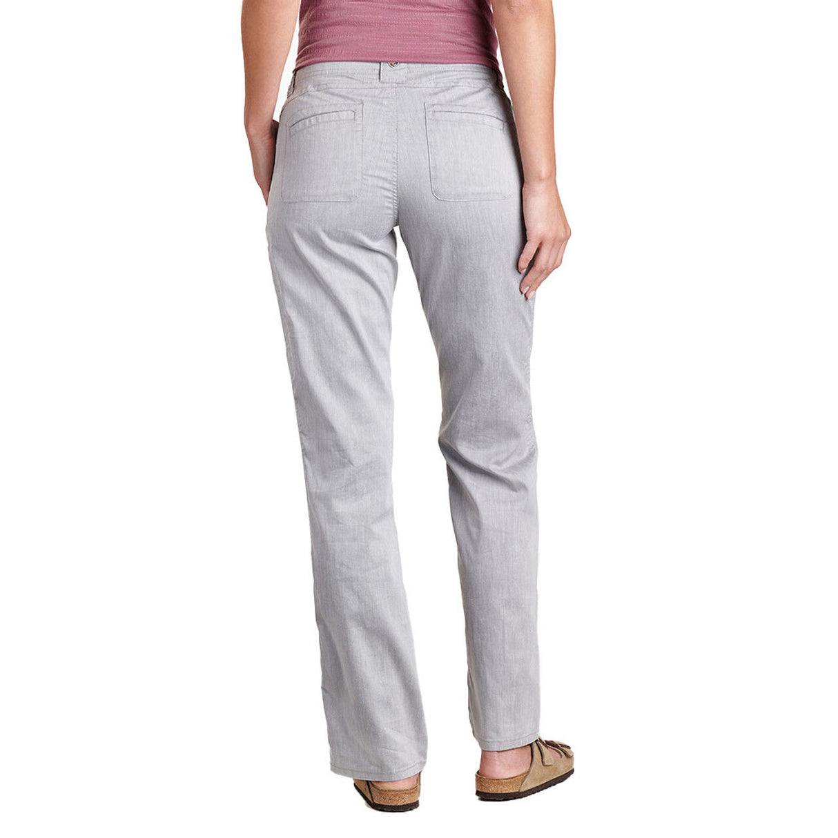 Kuhl Cabo Womens Pants 32L Lightweight Linen Blend UPF50 Hidden Pocket in Ash