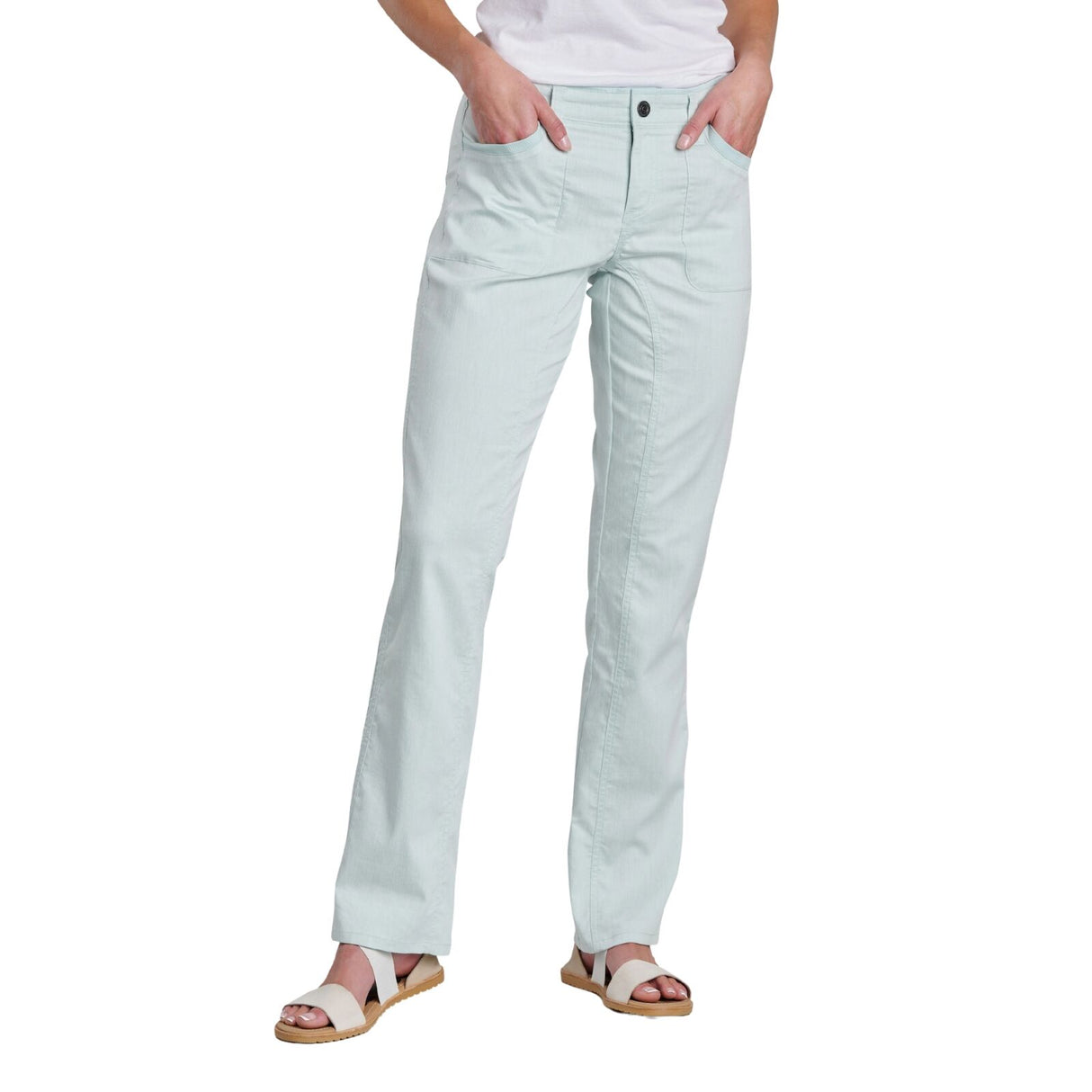 Kuhl Womens Cabo Outdoor Cotton Linen Pants Trousers in Soft Jade - 32 Length