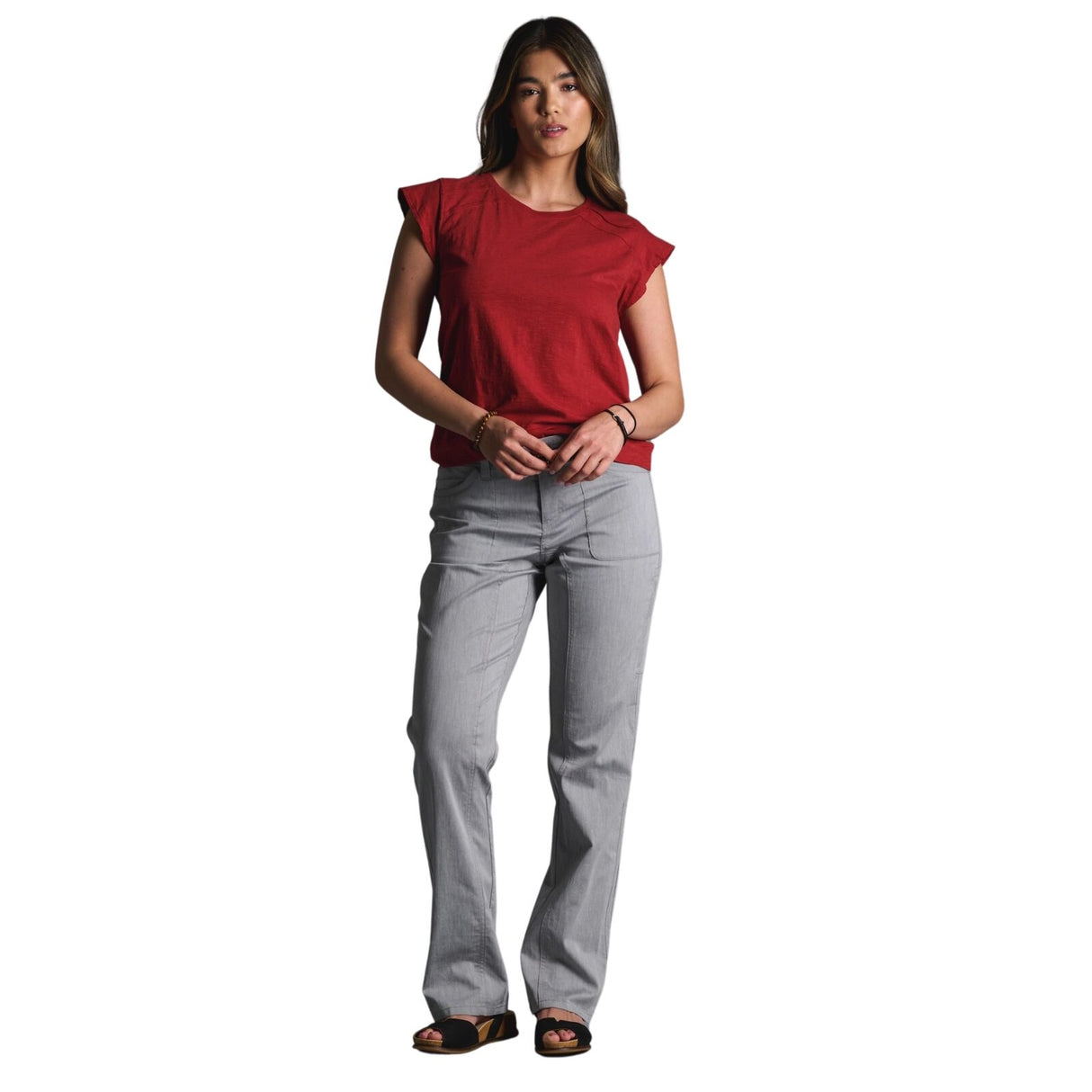 Kuhl Womens Cabo Outdoor Cotton Linen Pants Trousers in Ash - 34 Length