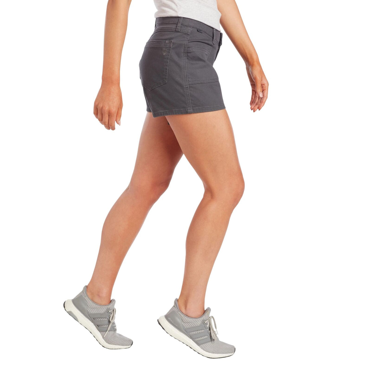 Kuhl Womens Kontour 4in Cotton Stretch Outdoor Hiking Short in Pavement