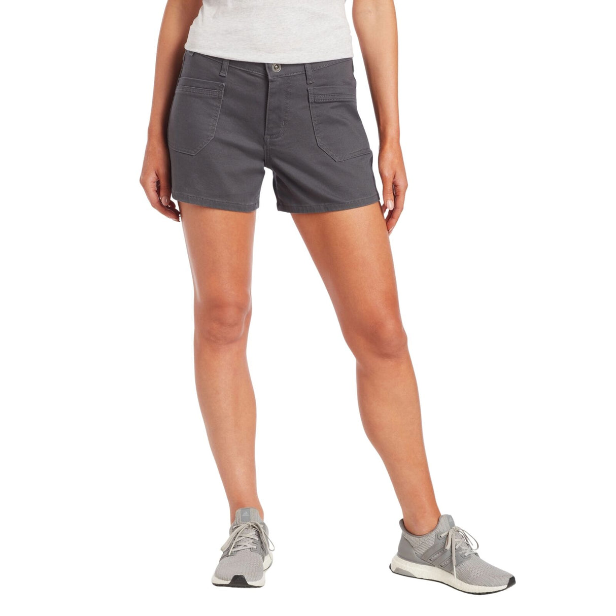 Kuhl Womens Kontour 4in Cotton Stretch Outdoor Hiking Short in Pavement