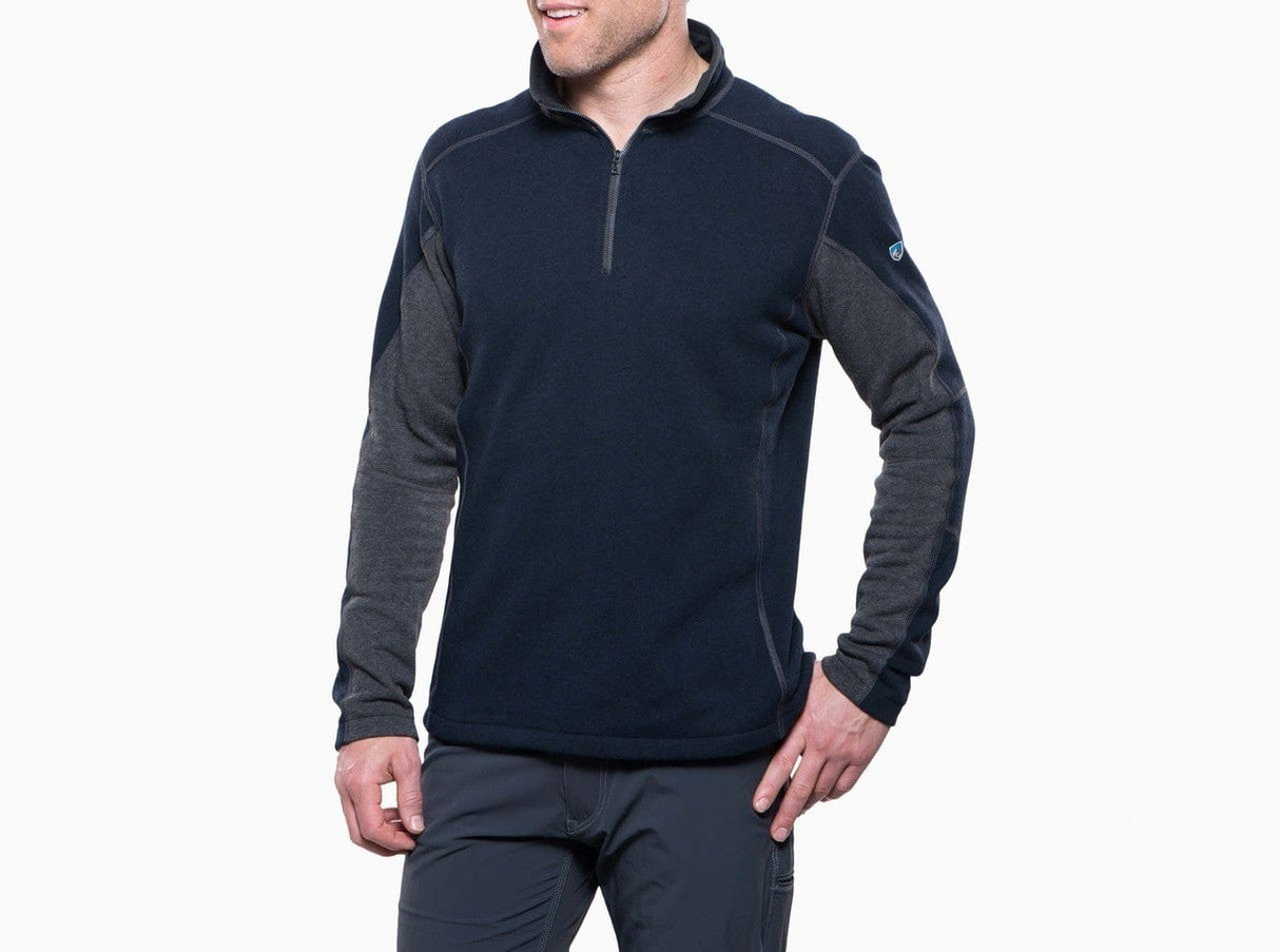 Kuhl Revel 1/4 Z Mutiny Mens Lightweight Sweater in Blue/Steel Size XXL