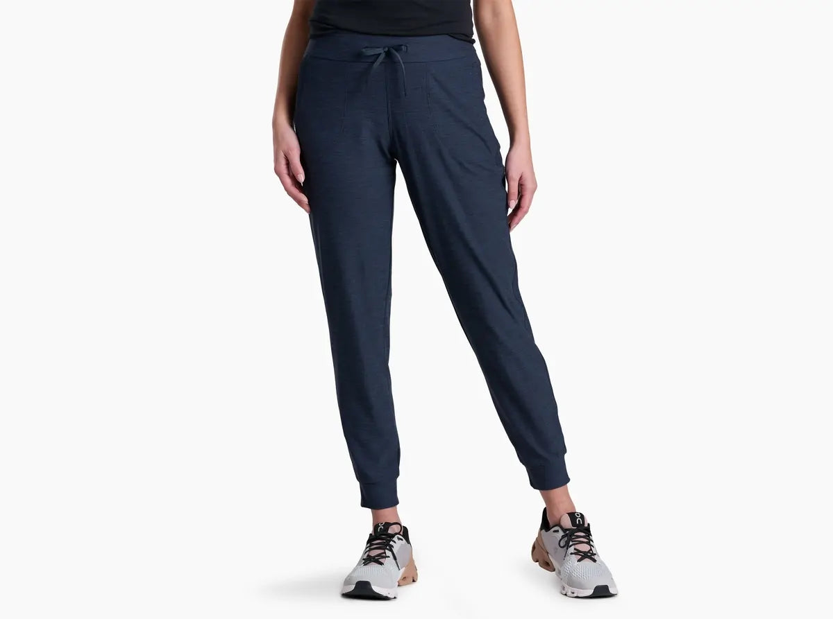 Kuhl Revivr Joggr Womens Pants UPF50+ Zippered Pockets 27" Inseam in Indigo Heather