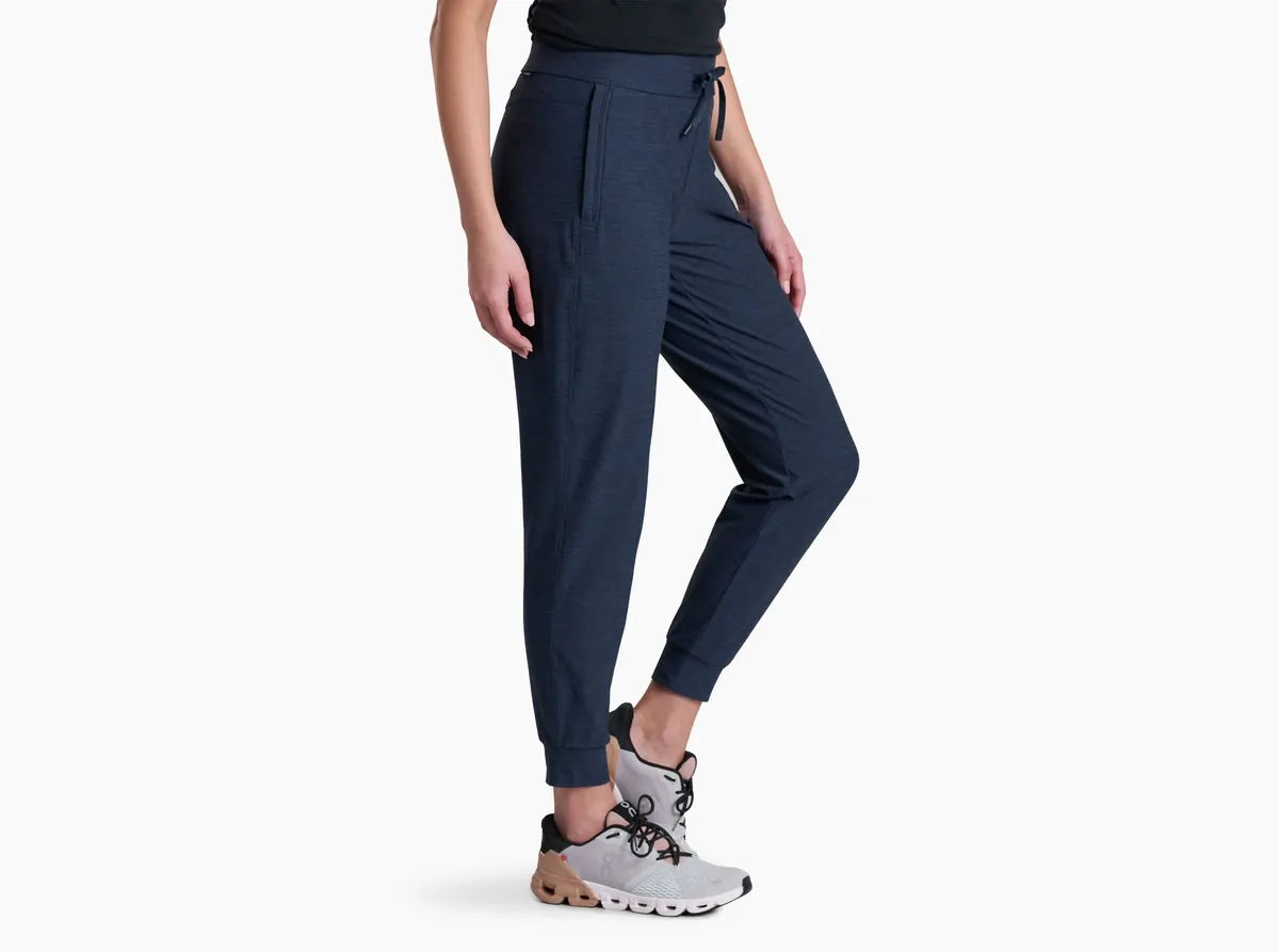 Kuhl Revivr Joggr Womens Pants UPF50+ Zippered Pockets 27" Inseam in Indigo Heather