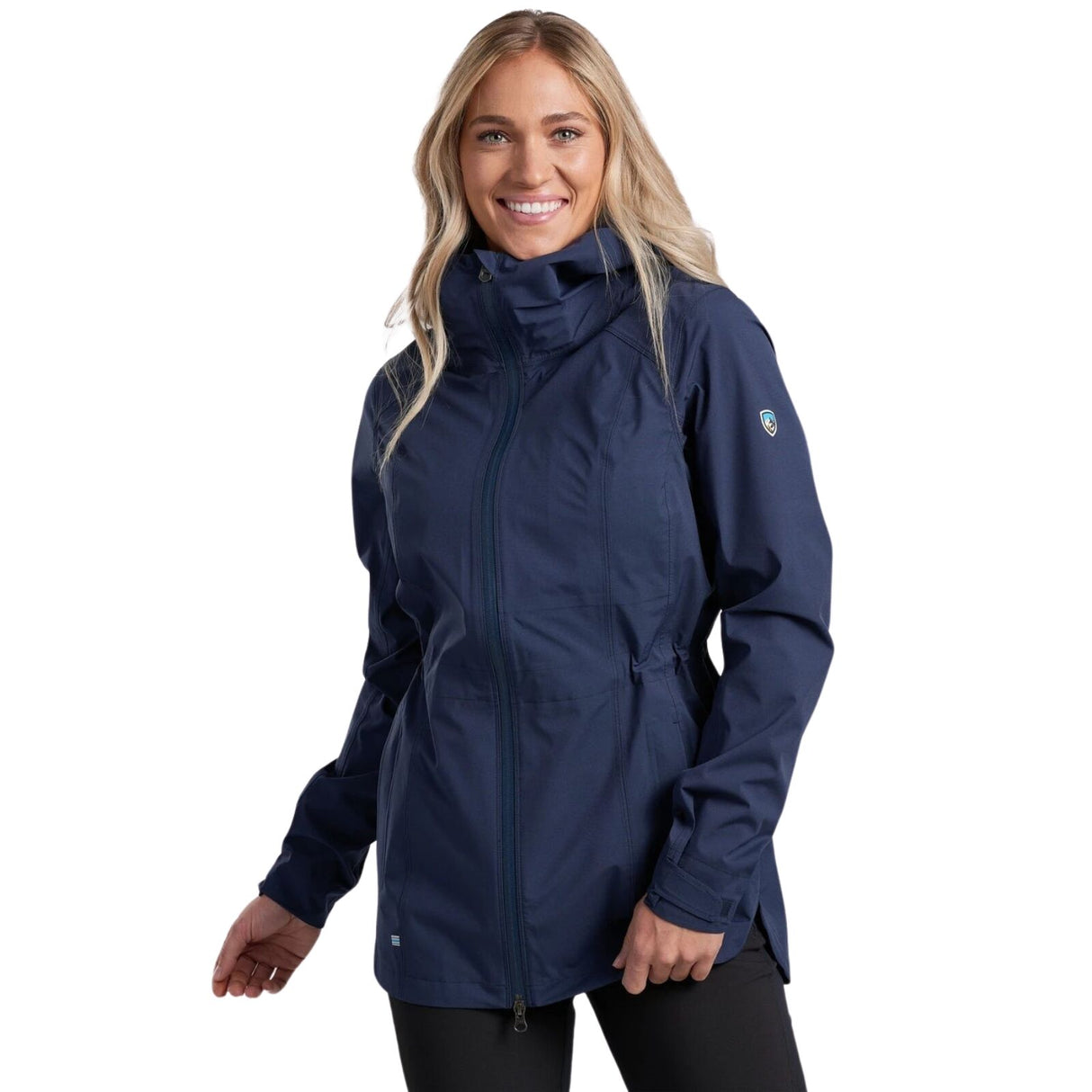 KUHL Stretch Voyagr Womens Rain Jacket Waterproof Lightweight in Blue Size XS