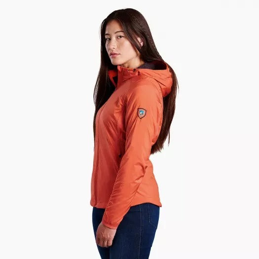 Kuhl the One Hoodie Womens Jacket Windproof in Warm Poppy Size XL