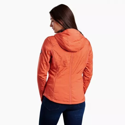 Kuhl the One Hoodie Womens Jacket Windproof in Warm Poppy Size XL