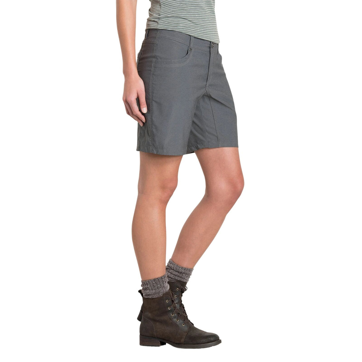 Kuhl Womens Trekr 8" Outdoor Hiking Shorts in Charcoal
