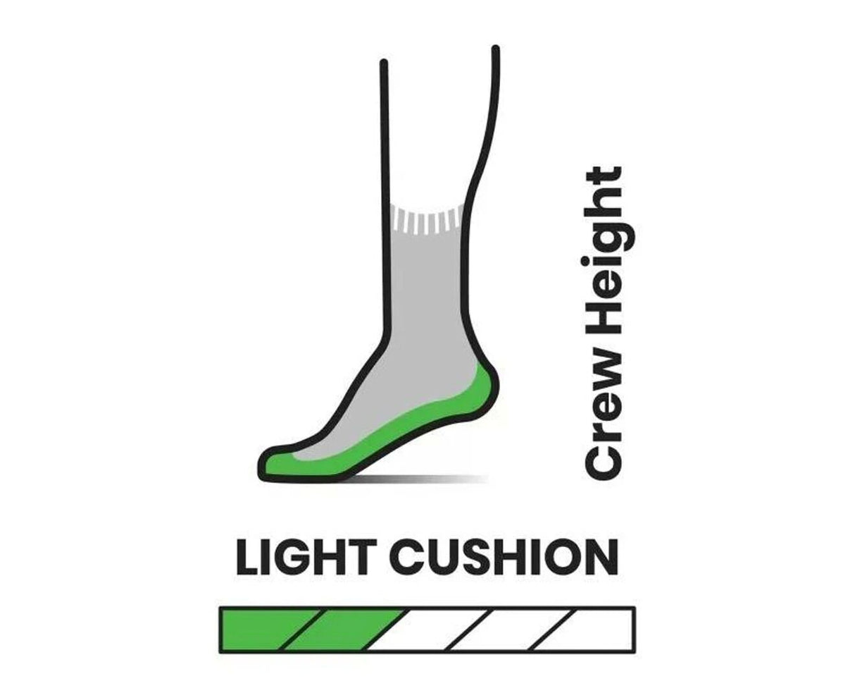 Smart Wool Womens Hike Light Cushion Mountain Print Crew Sock Small in Natural