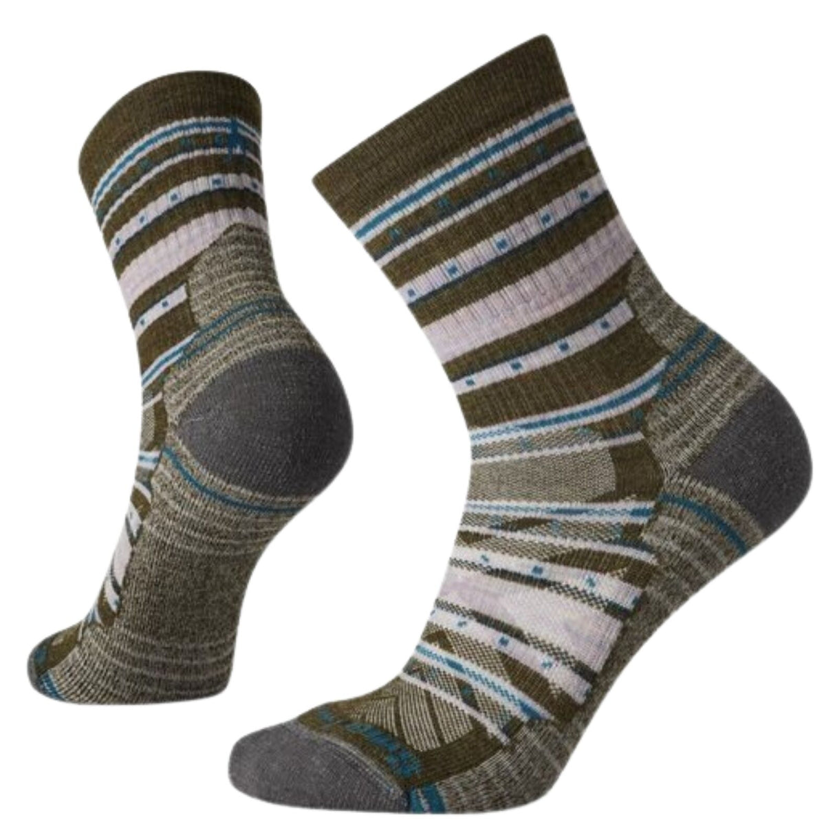 Smartwool Womens Performance Hike Light Cushion Sulawesi Mid Crew Socks in Military Olive – Size M
