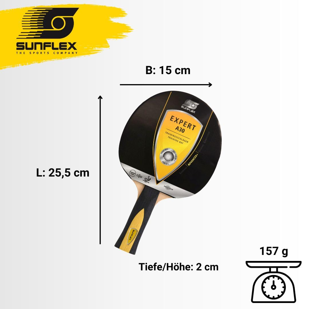 SUNFLEX Expert A30 Table Tennis Bat Advanced Plus ITTF Approved