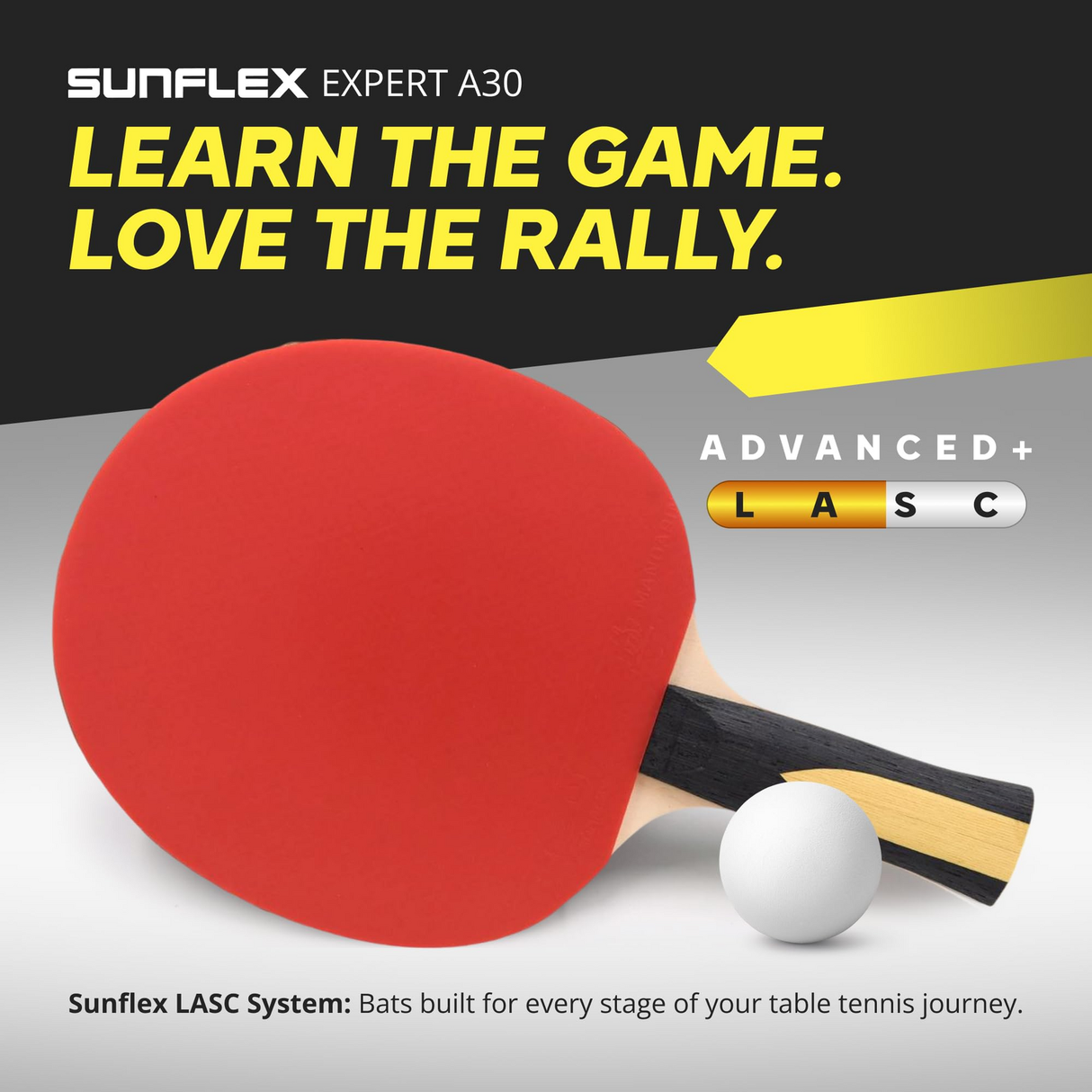 SUNFLEX Expert A30 Table Tennis Bat Advanced Plus ITTF Approved