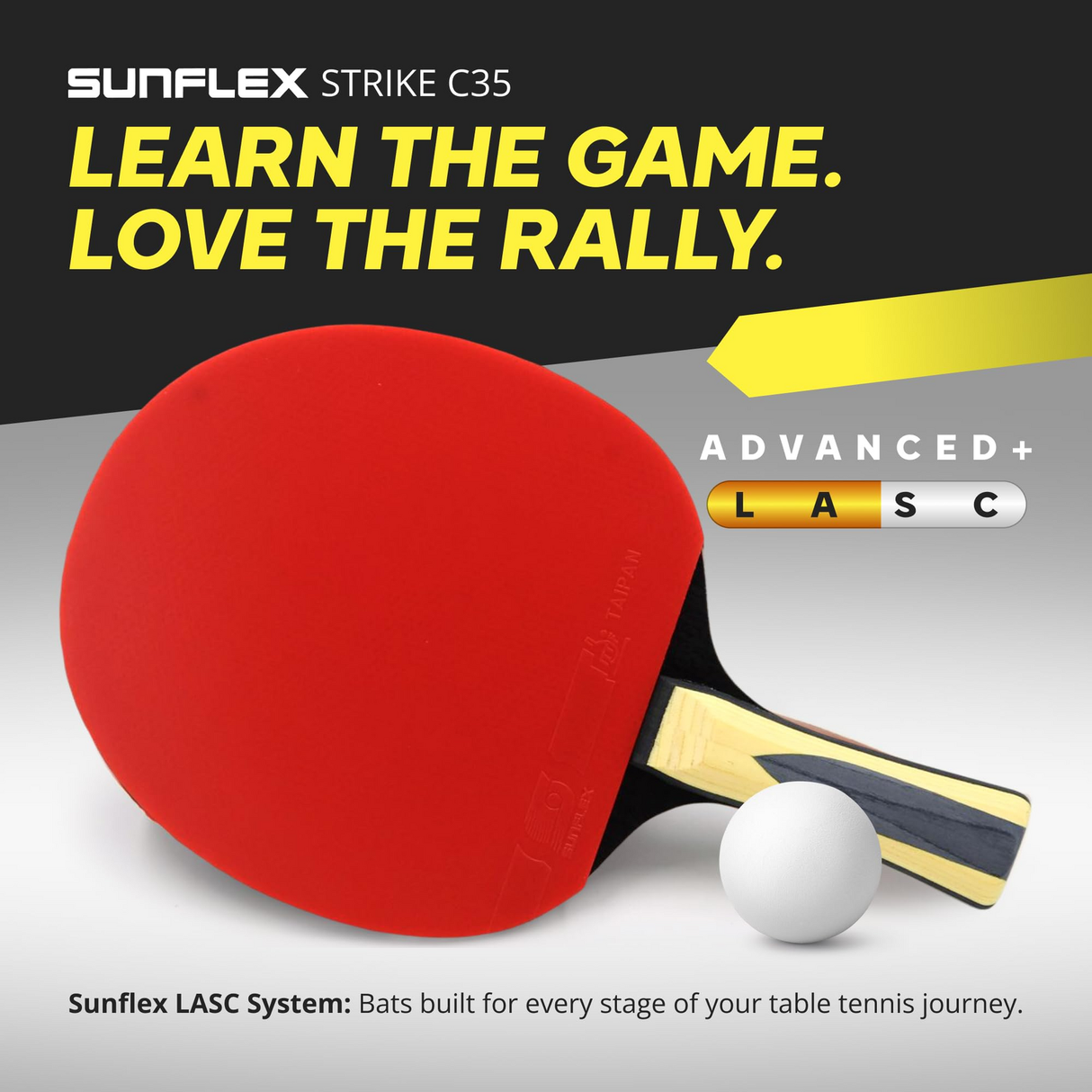 SUNFLEX Strike C35 Table Tennis Bat All-Round Advanced Training ITTF Approved