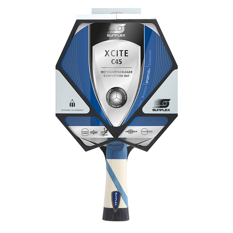 SUNFLEX Excite C45 Table Tennis Bat Competition Level ITTF Approved Mikado