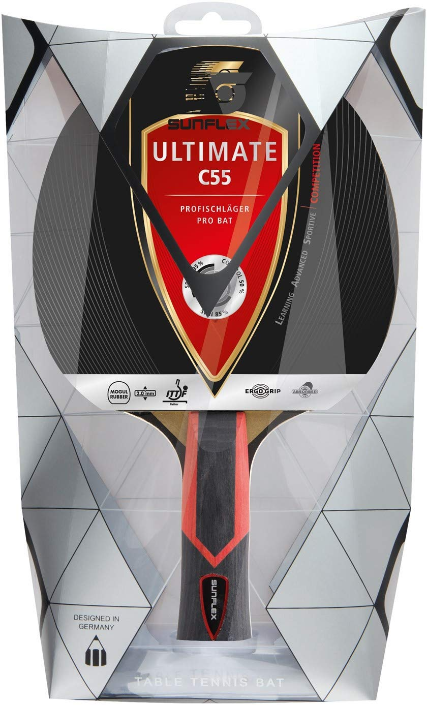 SUNFLEX Ultimate C55 Table Tennis Bat ITTF Approved 2.0mm Sponge