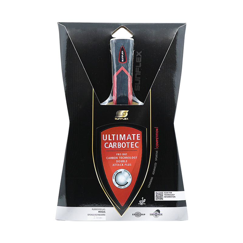 SUNFLEX Ultimate C55 Carbotec Table Tennis Bat Competition ITTF Approved