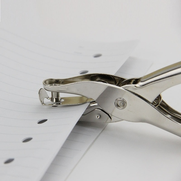 Single Paper Hole Punch - Handheld 6mm Stainless Steel Plier/Puncher