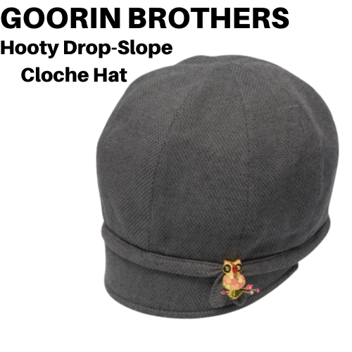 GOORIN BROTHERS Ladies Hooty Drop-Slope Cloche Hat - Grey - Grey